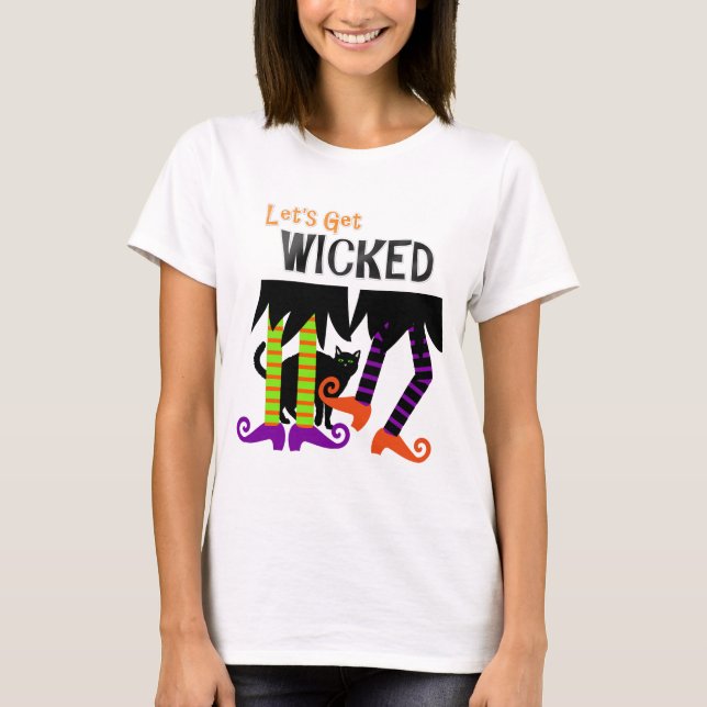 T-shirt Obtenons Wicked Funny sorcières Jambes Halloween T (Devant)