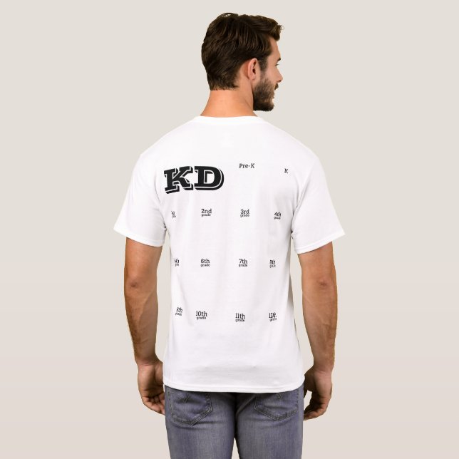 T-shirt Obtention du diplôme de l'année scolaire | de la (Dos entier)