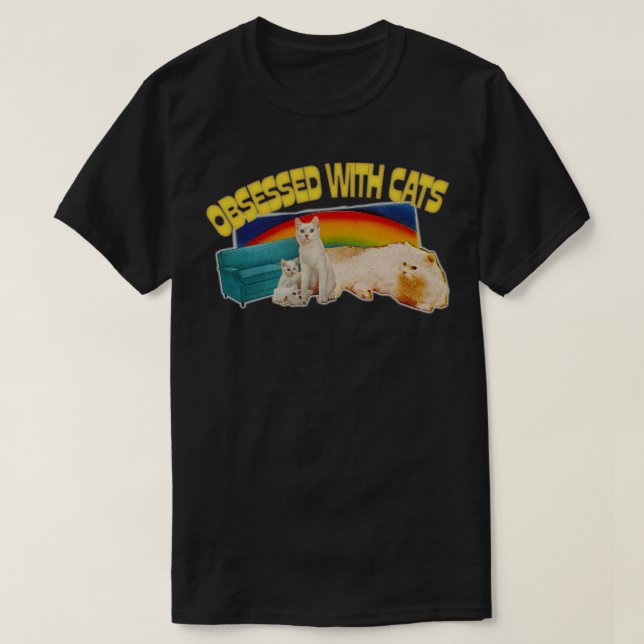T-shirt Obtenu Avec Chats Retro Style Cadeau Amoureux des  (Design devant)