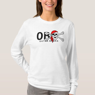 T-shirt OBX Outer Banks NC Skull and Crossbones Pirate