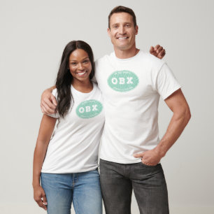 T-shirt OBX Ovale en détresse en Aqua