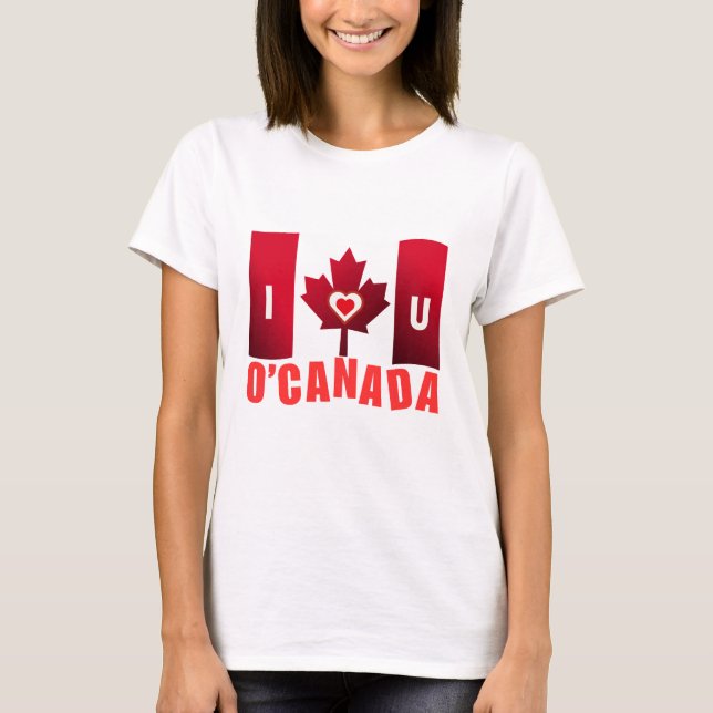 T-shirt O'Canada Je T'Aime (Devant)
