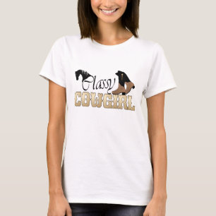 T-shirt occidental de cow-girl chique