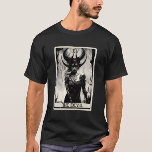 T-shirt Occult Dark Art Horror La Devil Tarot Card