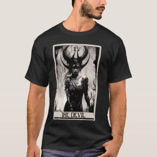 T-shirt Occult Dark Art Horror La Devil Tarot Card