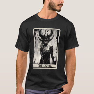 T-shirt Occult Dark Horror La Devil Tarot Card