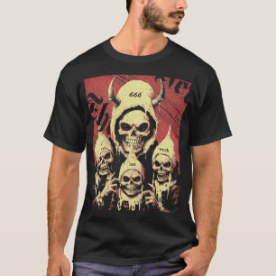 T-shirt Occulte Horreur Skeletons Devil Sins