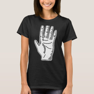 T-shirt Occulte Main foncée Grunge Goth Gothique Esthétiqu