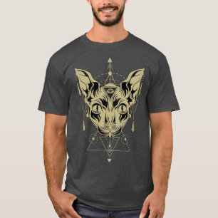 T-shirt Occultisme Pagan Chat égyptien Occulte Sphynx Chat