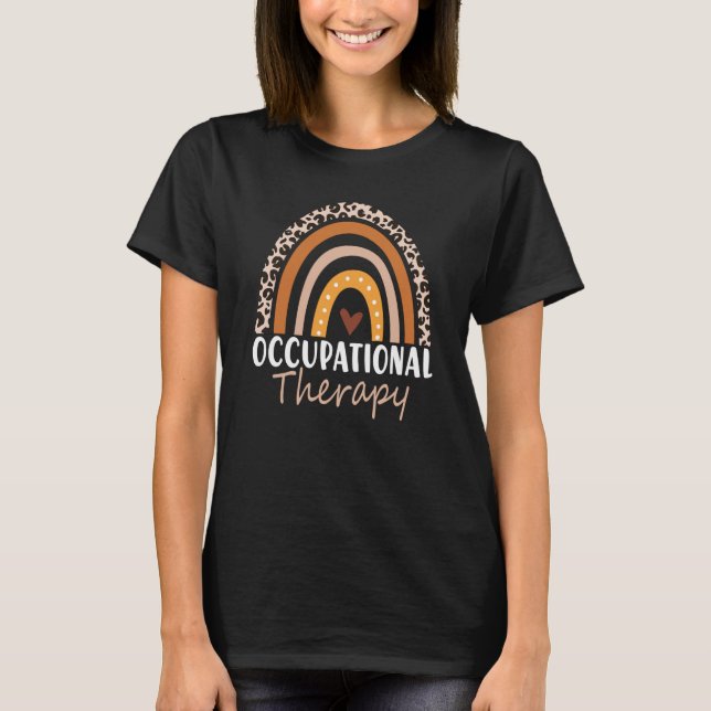 T-shirt Occupational Therapy OT Therapist OT Month Leopard (Devant)
