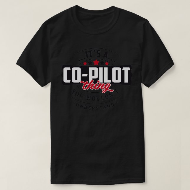 T-shirt Occupations de copilote (Design devant)