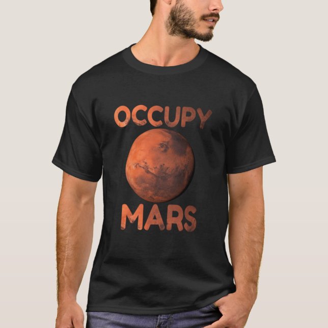 T-shirt Occupez la course Terraform de l'espace de Mars (Devant)