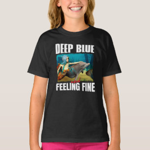 T-shirt Océan Bleu Sentimental Art Mermaid Dauphin