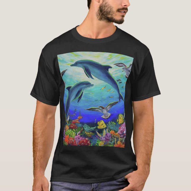 T-shirt "Ocean Bliss : Capturer la sérénité de la mer" (Devant)