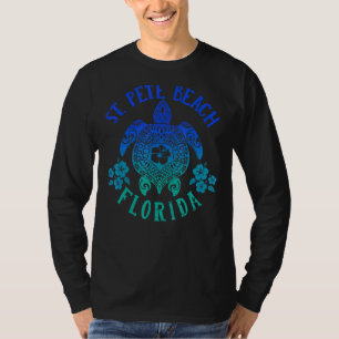 T-shirt Ocean Blue Tribal St Pete Beach Tortue de mer Été