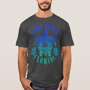 T-shirt Ocean Blue Tribal Vero Beach Tortue de mer Summer 