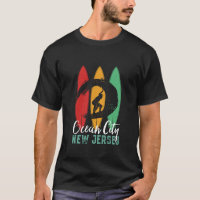 Ocean City Beach New Jersey Vintage Retro Surf