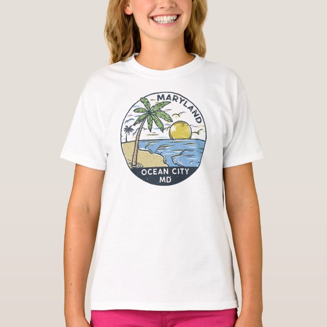 T-shirt Ocean City Maryland Vintage (Devant)