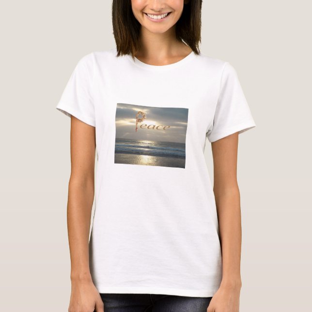 T-shirt Océan Pacifique Photo Soirée Sky Setting Soleil Pa (Devant)