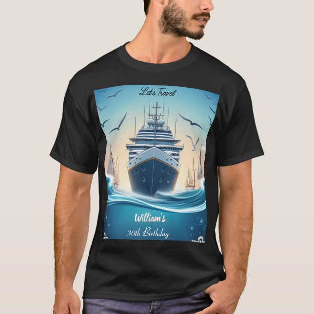 T-shirt Ocean Waves Travel Ancre Yacht 30e anniversaire (Devant)