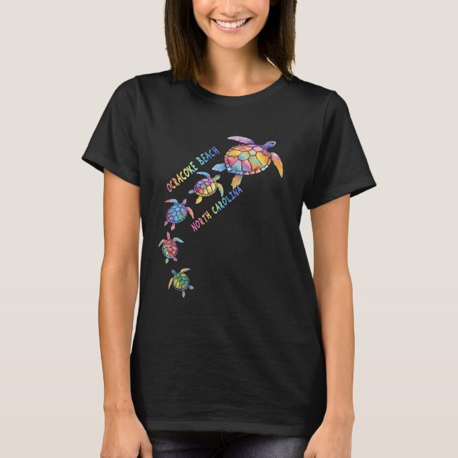 T-shirt Ocracoke Beach North Carolina Sea Turtle Lover Vac (Devant)