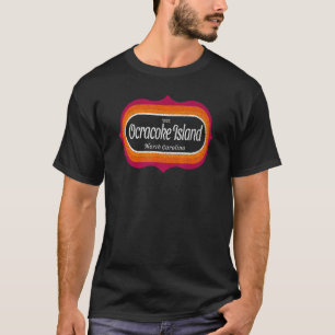 T-shirt Ocracoke Island NC Vacances d'été Faded Si