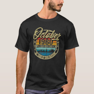 T-shirt OCTOBRE 1960 Chemise 60 ans Quarantine Birth