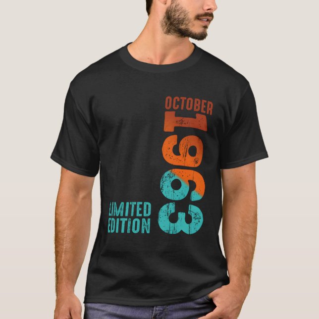 T-shirt Octobre 1963 Année 1963 1963 1963 Depuis 1963 (Devant)