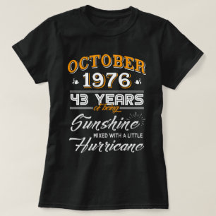 T-shirt Octobre 1976 quarante-troisième cadeaux