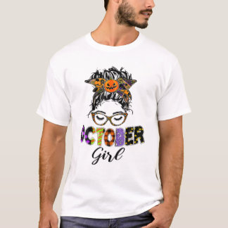 T-shirt Octobre Fille Halloween Messy