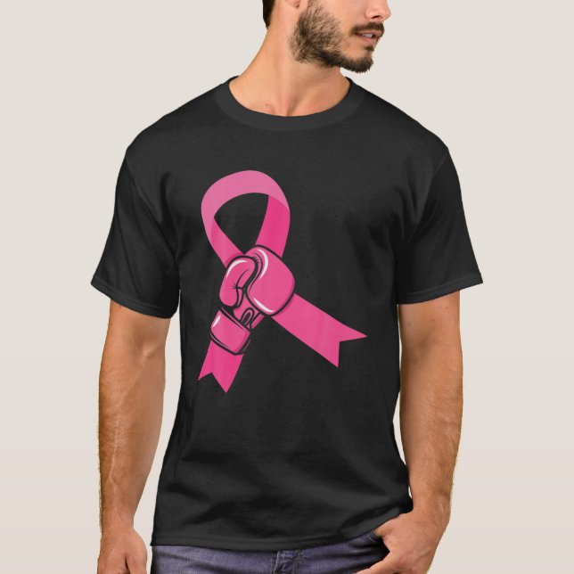 T-shirt Octobre Pink 2022 Cancer du sein Pink Ribbon Boxin (Devant)