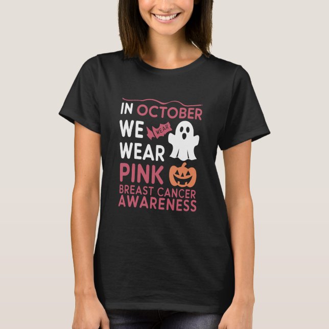 T-shirt Octobre Pink Breast Cancer Ghost Tee (Devant)