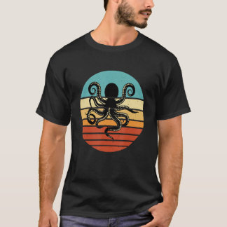 T-shirt Octopus  70 s 80 s Retro Vintage Sea Animal