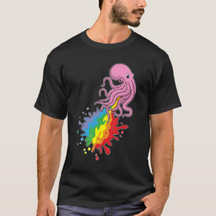 T-shirt Octopus avec arc-en-ciel