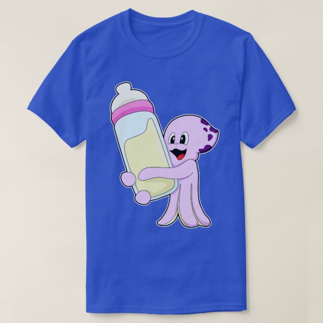 T-shirt Octopus avec Bébé Bouteille Lait (Design devant)