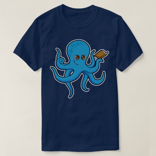 T-shirt Octopus avec livre (Design devant)