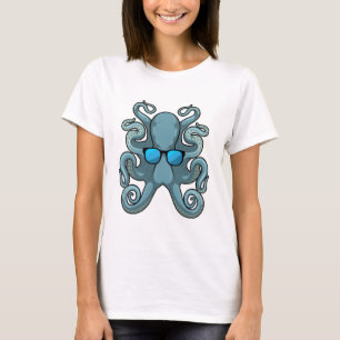 T-shirt Octopus avec lunettes de soleil