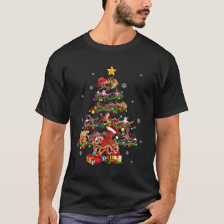 T-shirt Octopus Christmas Tree X-Mas Lover Cadeau pour fem