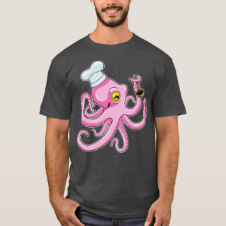 T-shirt Octopus comme cuire avec cuillère en bois