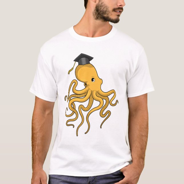 T-shirt Octopus comme étudiant avec diplôme (Devant)