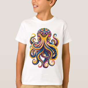 T-shirt Octopus de la mer profonde psychédélique