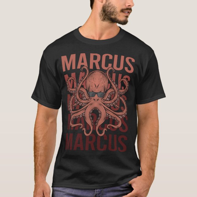T-shirt Octopus drôle - Nom de Marcus (Devant)