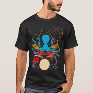 T-shirt Octopus Drums Music Lover Funny