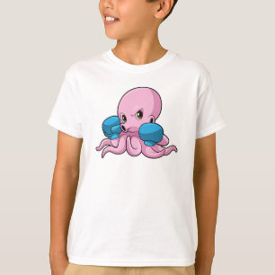 T-shirt Octopus en boîte avec gants de boxe