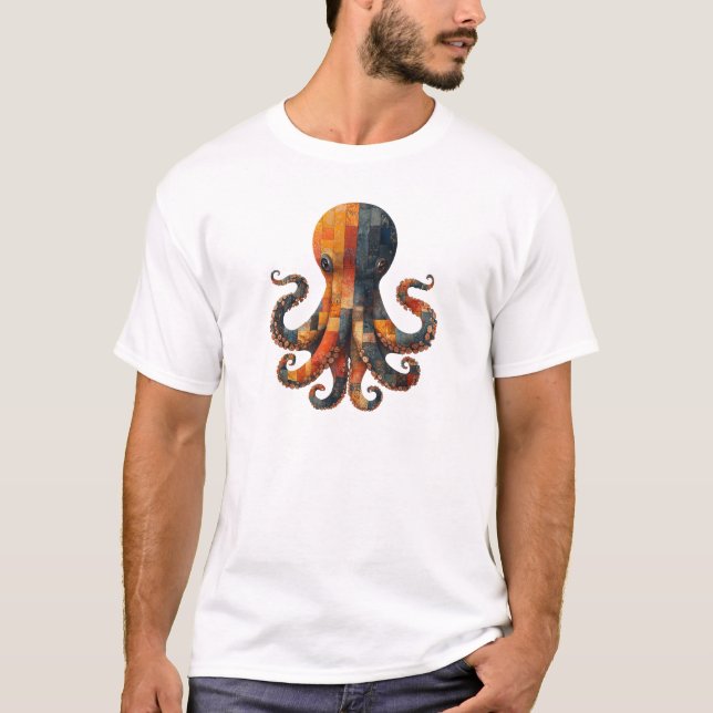 T-shirt octopus en écaille (Devant)