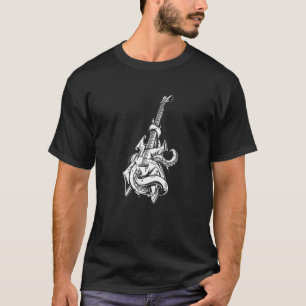 T-shirt Octopus Guitar Player Rock Music Musician Funny