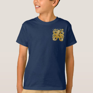 T-shirt Octopus illustration antique monstre marin