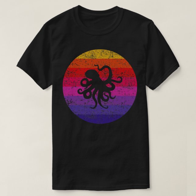 T-shirt Octopus rétro 1 (Design devant)