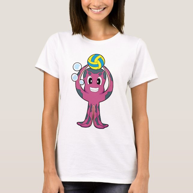 T-shirt Octopus Volleyball player Volleyball Sports (Devant)