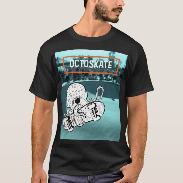 T-shirt Octoskate Skateboarding Octopus (Devant)